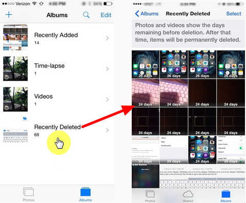 recover deleted videos in iphone recently deleted folder