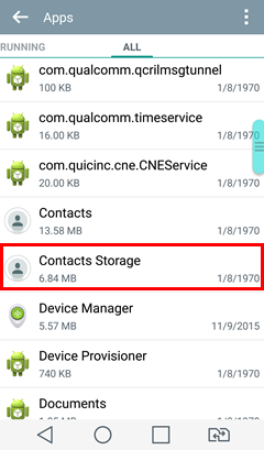 erase android contacts