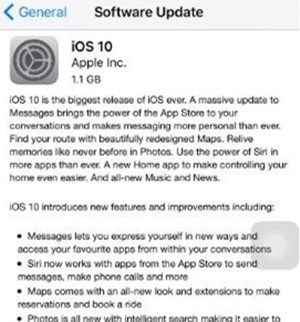 Fix iOS 10 Update Requested