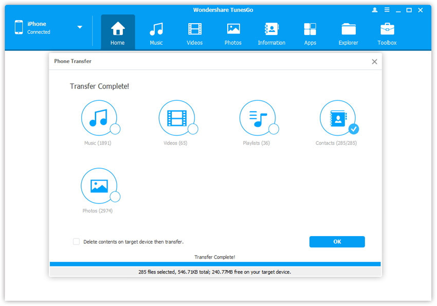 transfer music from iphone to samsung galaxy s7