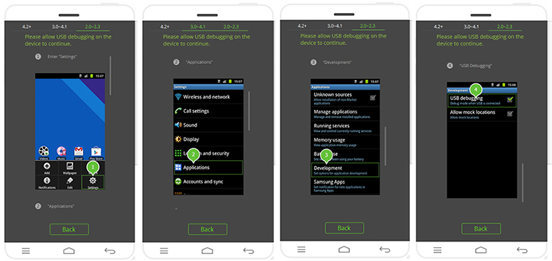 Enable USB Debugging on Android 2.0-2.3