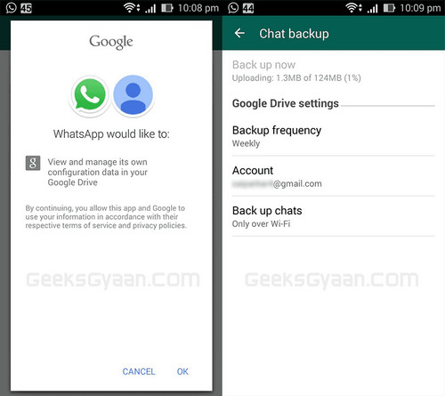 backup whatsapp messages