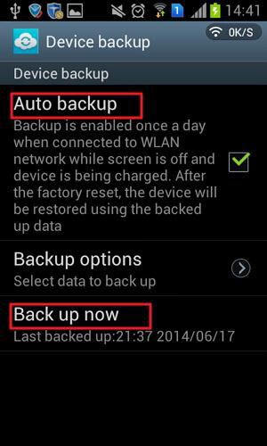 backup samsung to cloud with samsung account