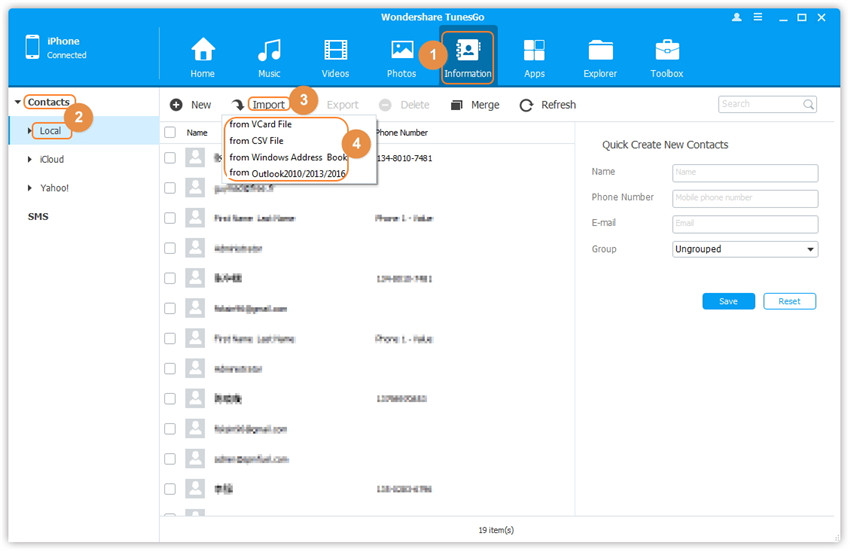 import contacts from computer to iphone 7