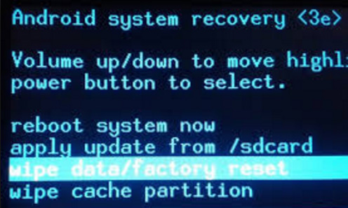 factory reset to fix Android Stuck at System Recovery