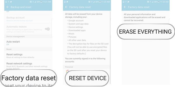 Factory Reset Samsung S8 without data loss