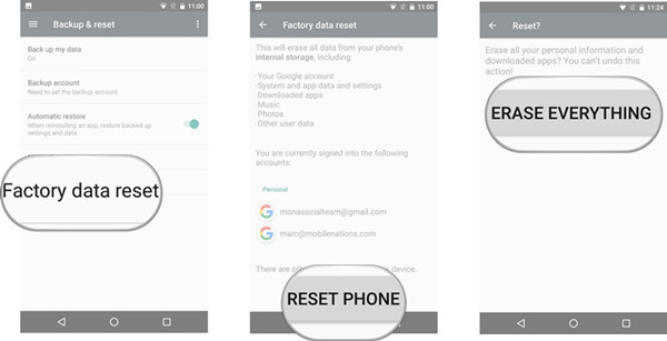 Factory Reset Nexus 6P without data loss