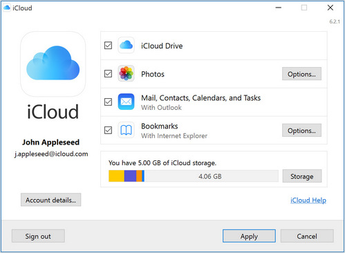 restore from icloud drive