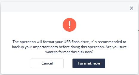 confirm to format usb flash drive