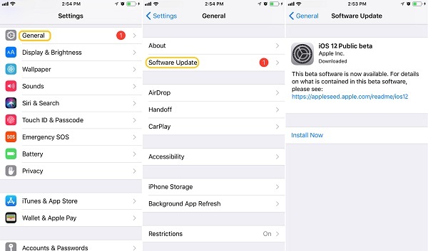 install ios 12 beta on iphone