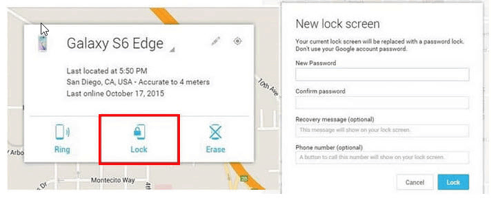 unlock android phone using android device manager