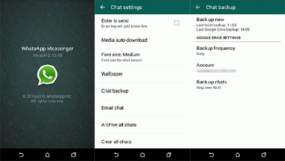 whatsapp googledrive backup