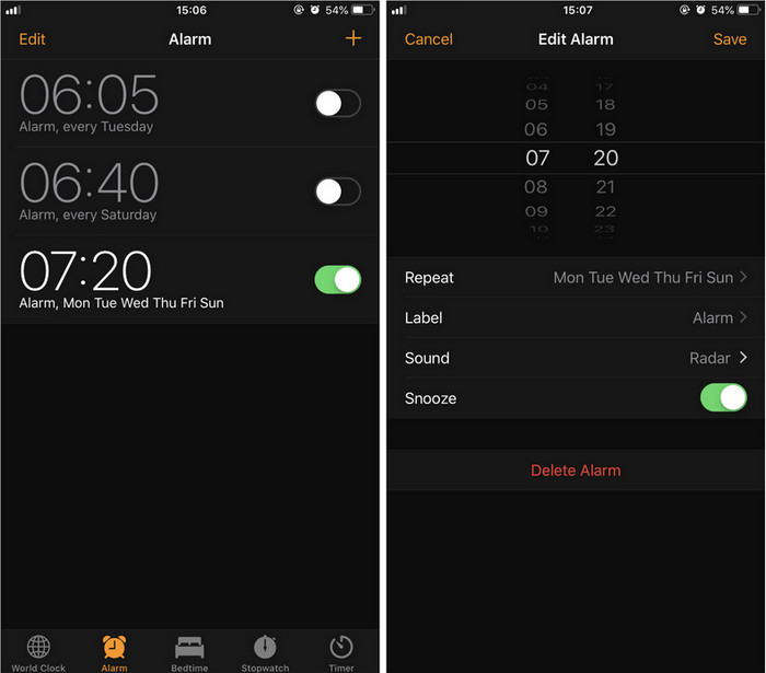 set apple music as alarm on ios